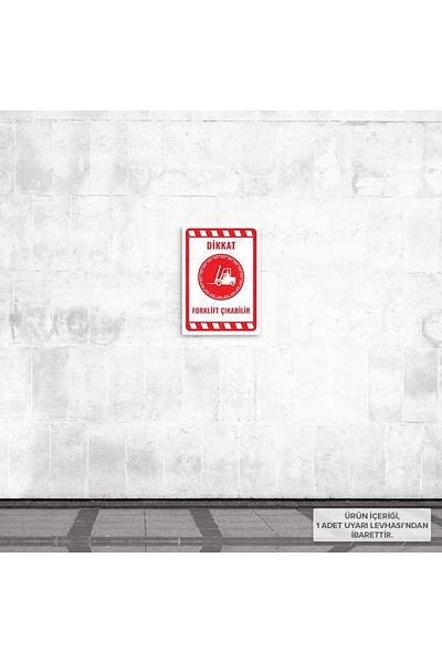 Posterya Ul01923-A5 - Forklift Exit Warning Sign (15.4×21.6cm)