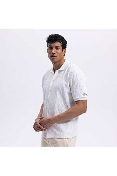 Ellesse Ανδρικό πουκάμισο EM490-OF Polo Neck - Off White