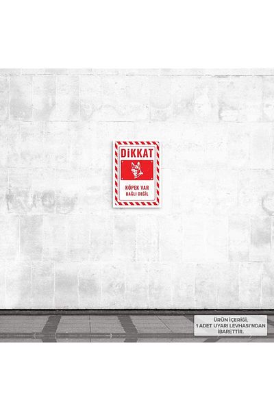 Posterya Ul02595-A4 - Caution Dog Not Tied Warning Sign (21,6×30,3cm)