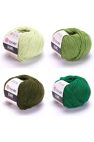 Yarnart 4 τεμάχια τζιν (11 - 69 - 82 - 52) Μικτό χρώμα Amigurumi πλεξίματος νήμα