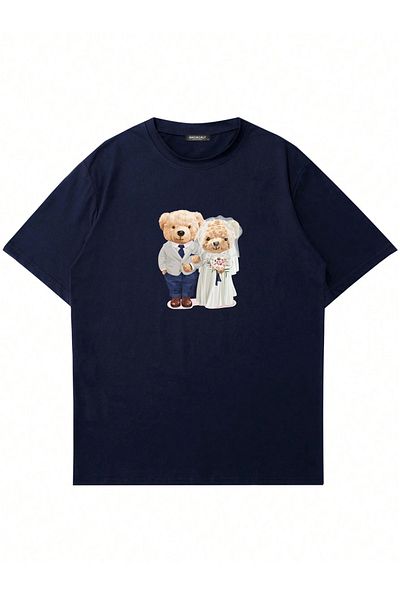 Mad&Calf Μπλουζάκι Unisex Teddy Couple με στάμπα με λαιμόκοψη