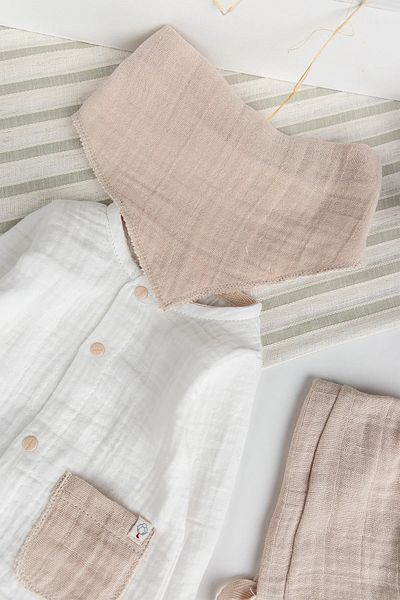 Babymod Muslin 100% Cotton Baby Boy 4 Piece Suit Set Hospital Release