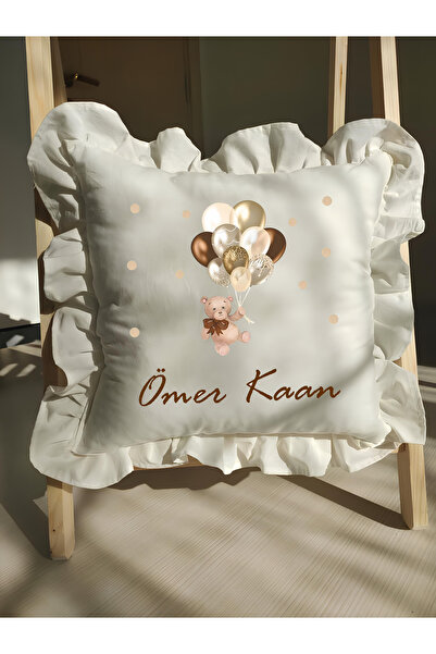 Moda Lime Bebek Fırfırlı İsme Özel Baskılı Yastık