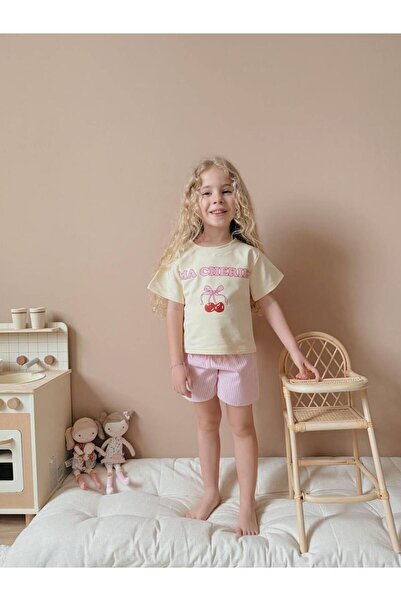 RAPAPA Girl's Cherry Shorts Set 2637K