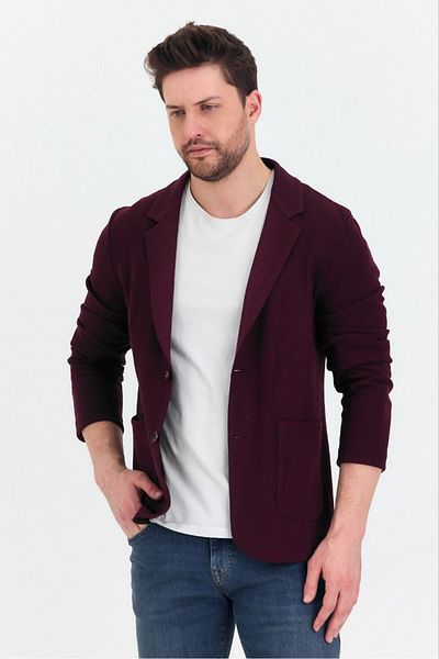 Savira Slimfit Ανδρικό Αθλητικό Μπουφάν Πλεκτό Βαμβακερό Μικτό Ύφασμα Πλήρες Stretching Fabric Νέας σεζόν