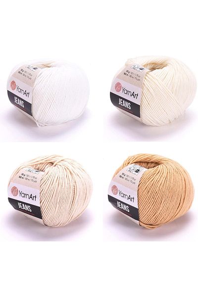 Yarnart 4 τεμάχια τζιν (01 - 03 - 05 - 07) μικτό χρώμα Amigurumi πλεξίματος νήμα