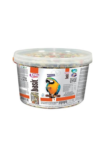 Lolo Pets Lolo Pet Basic Parrot Food - 1.5 Kg Pack Of 2