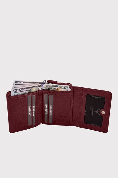 Garbalia Moon Genuine Leather Claret Red Women's Wallet