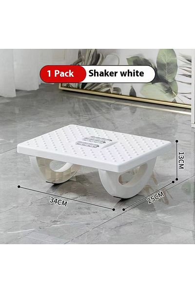 Choice WHITE Portability Foot Rest Under Desk Footrest Ergonomic Foot Stool With Massage Rollers Foot Rest