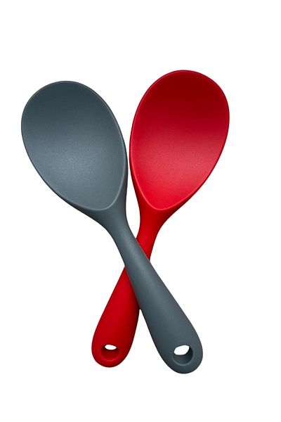 Single (1 Piece) 22 cm Silicone Pilaf Spoon High Temperature Resistant, Non-Flammable and Non-Stick