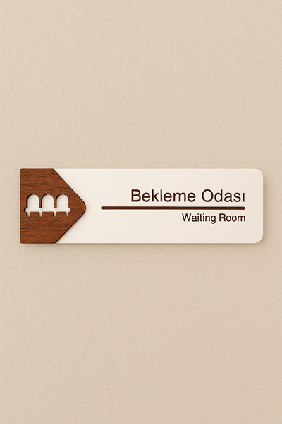 Lucena Bekleme Odası Ofis Oda Kapı İsimliği Yönlendirme Tabelası Levhası Kişiselleştirilebilir