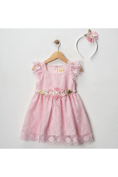 DFN Rochie de ocazie specială/de ziua de naștere/de petrecere din dantelă încoronată