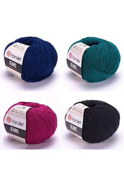 Yarnart 4 Jeans (54 - 63 - 91 - 53) Mixed Color Amigurumi Knitting Floss
