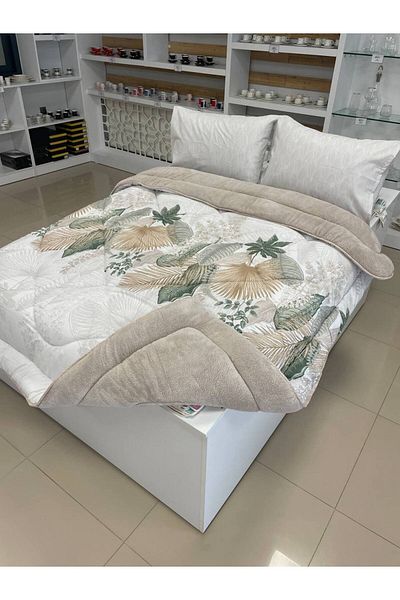 Sudem Home Collection Πάπλωμα διπλής όψης Luxury Welsoft Elite Πάπλωμα μαλακό φλις και μαξιλαροθήκη