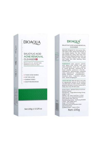 Bioaqua Salicylic Acid Deep Cleansing Acne Removal Skin Care Oil Control Moisturizing Cleanser 100g