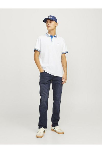 Jack & Jones Men's Bayız Jjepaulos Polo T-Shirt 12136668   Whiteneon