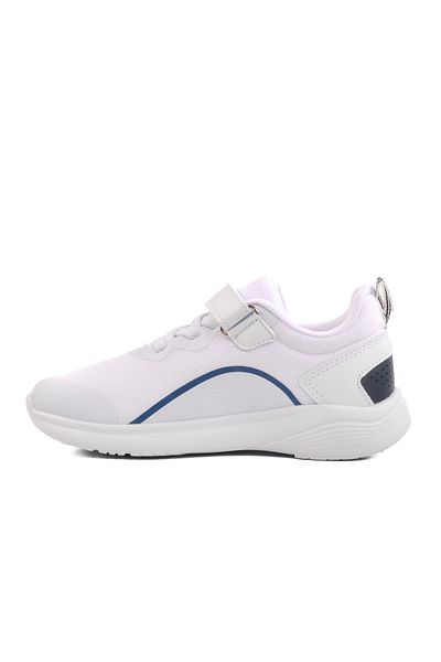 WALKWAY Pantofi sport pentru copii, unisex, cu plasă, alb-albastru marin, cu velcro, Dera 640 F