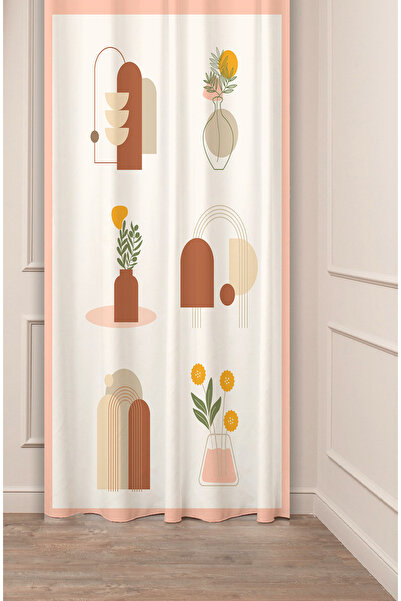 GREENDECOR Cortina de fundal cu design special, cu frunze boeme, cu flori, cu model etnic african, digital cu imprimeu (cu o singură aripă)