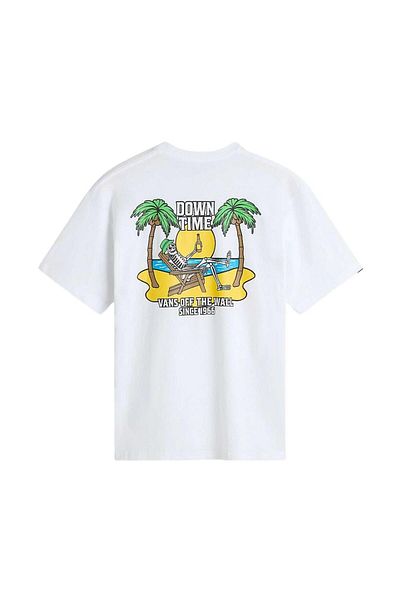 Vans Men's White Down Time Ss T-shirt