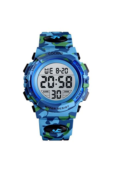 Cockpit Ck-5548Be Camouflage Silicone Cord Digital Men's Wristwatch