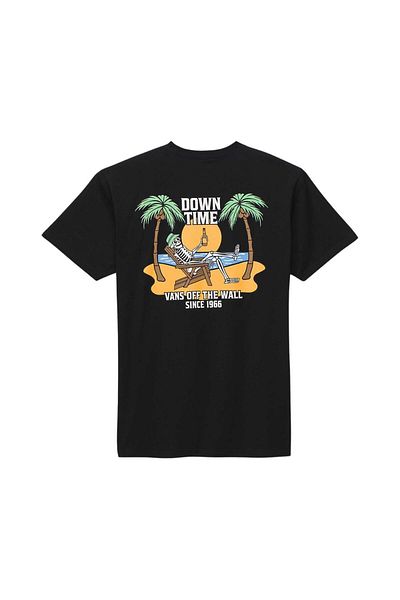 Vans Men's Black T-shirt - Down Time SS Model