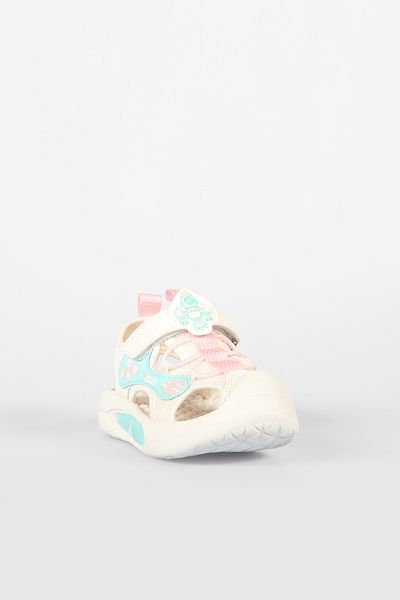Vicco Rocket Girl's Preschool White Lighted Sandals