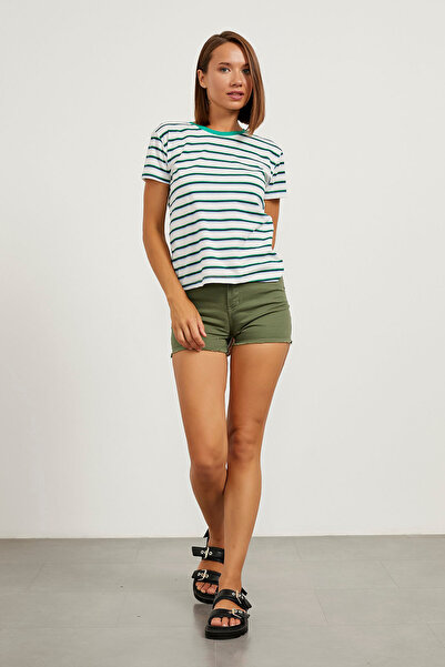 Arma Life Жіночі шорти з високою талією, кишенями, хакі, літні