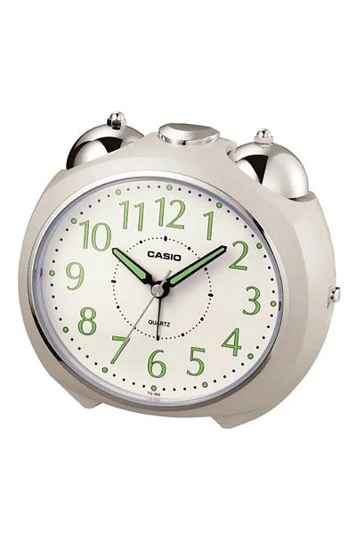 Casio TQ-369-1DF Analog Alarm Clock, Black