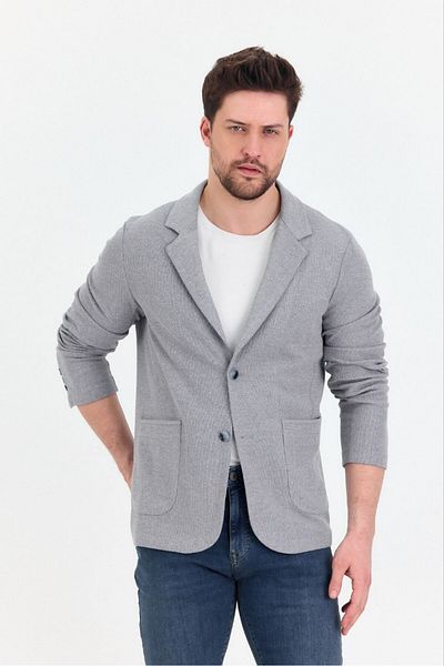 Savira Slimfit Ανδρικό Αθλητικό Μπουφάν Πλεκτό Βαμβακερό Μικτό Ύφασμα Πλήρες Stretching Fabric Νέας σεζόν
