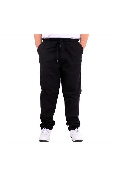 SuperXL Plus Size Men's Gabardine Flat Leg Jogger 21929 Black