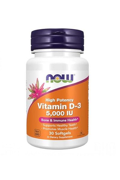 Now VITAMIN D-3 (5,000 IU) 30 SOFTGELS