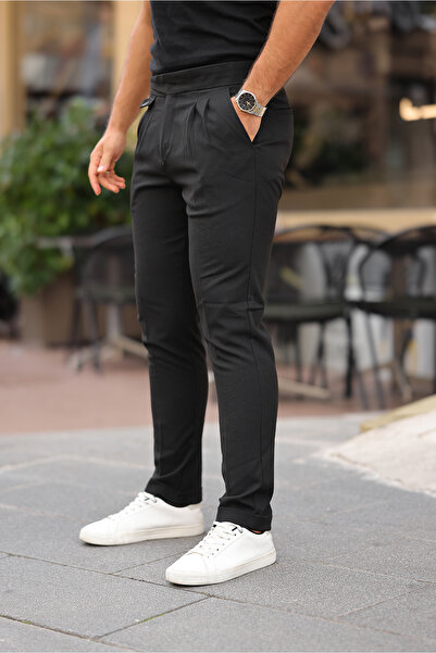 BASEL.CO Kemer Detaylı Kuşaklı Old Money Kumaş Pantolon