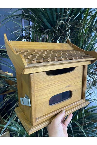elif aksesuar Ahşap Dekoratif Posta Kutusu