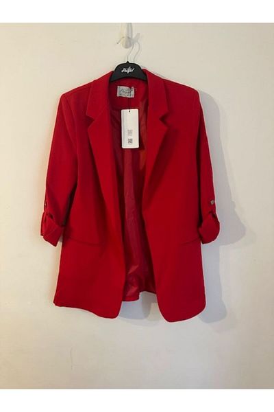 Çnru Foldable, Lined Blazer Jacket with Sleeve Buttons