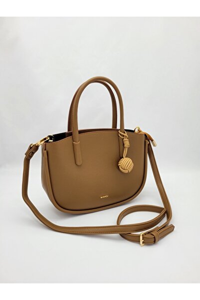 SARACH Oval kesim düz desenli spor ve şık kalıp el ve omuz çantası aksesuarlı