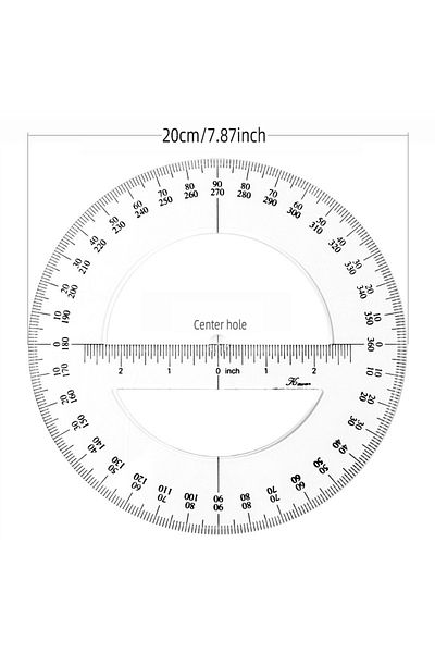 XIEHAIGE diameter 20cm The Iatest Portable Diameter 10-20CM Plastic 360 Meter Goniometer Ruler Swing Arm, for