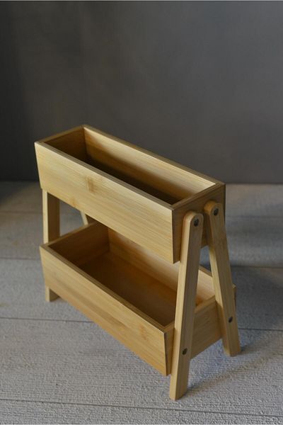 şirin eşyalarım Bamboo 2 Tier Organizer - 1 Piece