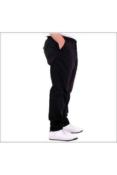 SuperXL Plus Size Men's Gabardine Flat Leg Jogger 21929 Black