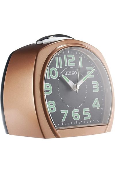 Seiko SNOOZE and Light Bell Alarm Golden Clock QHK020GL
