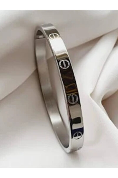 JANRA WORLD سوار من الفولاذ المقاوم للصدأ لون ذهبي وفضي، موديل سميك مع أو بدون حجر