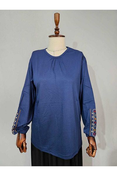 Nacar Moda Bluză pentru mama Four Seasons, Lycra și broderie cu mâneci New Season
