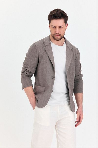 Savira Мъжко спортно яке Slimfit от плетена памучна смес, изцяло разтеглив плат, нов сезон