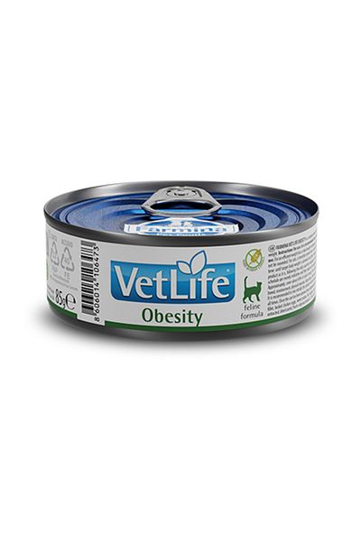 Farmina Vet Life Obesity Wet Cat Food - 85 G Pack Of 12