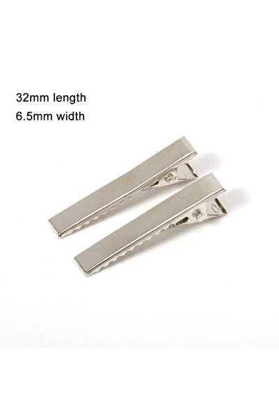 Choice 50 قطعة 32 مم 50 قطعة عالية الجودة من مشابك الشعر المعدنية على شكل تمساح إكسسوارات للمجوهرات DIY دبابيس الشعر باريت