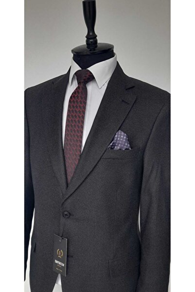 Emporium yazlık ceket, regular fit 4 drop,fume&gri desenli kumaş.