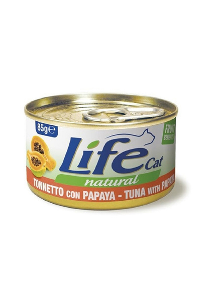 Life Cat Natural Tuna With Papaya Canned Kitten Food - 85g Pack Of 18
