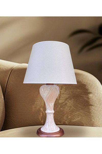 DEDE Gordi̇on Lampshade Copper Coated Cream Tile Cream Hat