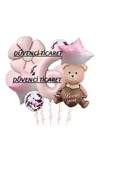 DÜVENCİ TİCARET ΣΕΤ ΜΠΑΛΟΝΙΩΝ ΓΕΝΕΘΛΙΩΝ ΜΕ ΑΡΚΟΥΔΑ ΚΑΡΔΙΑ ΚΑΙ ΧΑΜΟΜΗΛΙ ΜΕ ΦΙΛ...