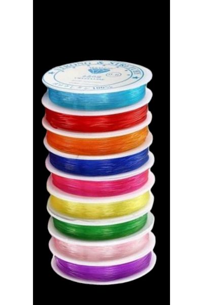 Ralp Moda 0.8 Flexible Fishing Line Rubber Fishing Line Jewelry Making Line 10-Pack