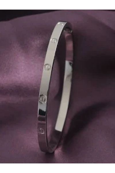 JANRA WORLD Stainless Steel Handcuff Bracelet Gold & Silver Color, Thin Model with or Without Stone
